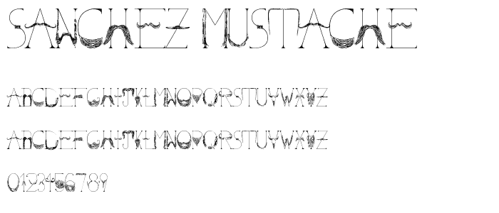 Sanchez Mustache font